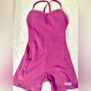 Purple Bombshell Sportswear Sculpted Bodysuit Shorts